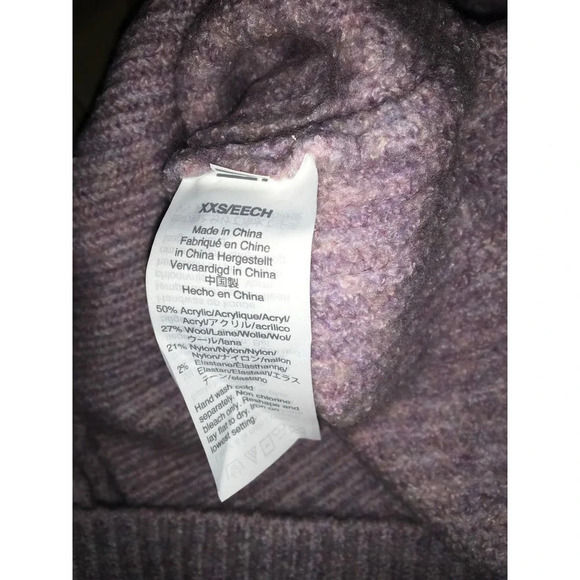 NEW Madewell Size XXS Mercer Turtleneck Purple Sweater - Picture 7 of 7